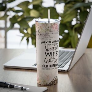 Spoiled Wife 20oz Steel Tumbler With Straw